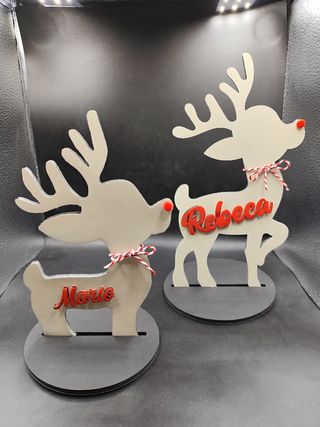 Adornos Renos navidad personalizados