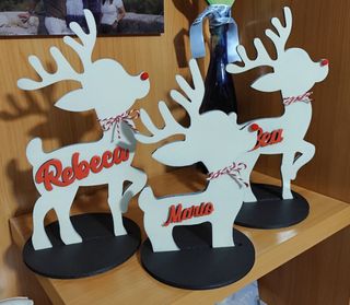 Adornos Renos navidad personalizados