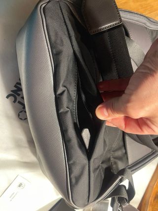 Mochila Montblanc piel gris (original sinestrenar)