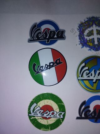 15 pegatinas  vespa vintage
