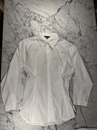 Camisa blanca entallada massimo dutti