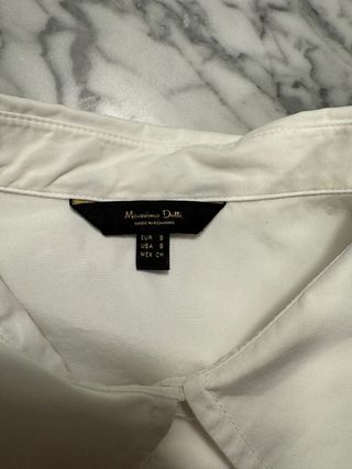 Camisa blanca entallada massimo dutti
