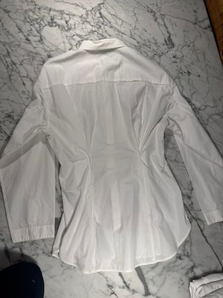 Camisa blanca entallada massimo dutti