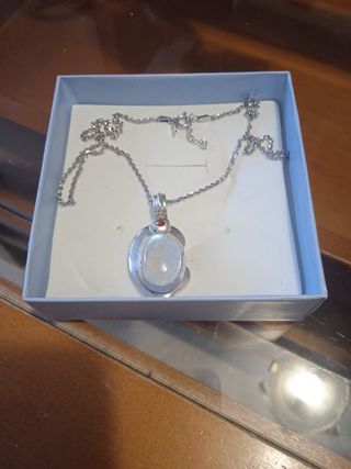 Colgante y cadena plata