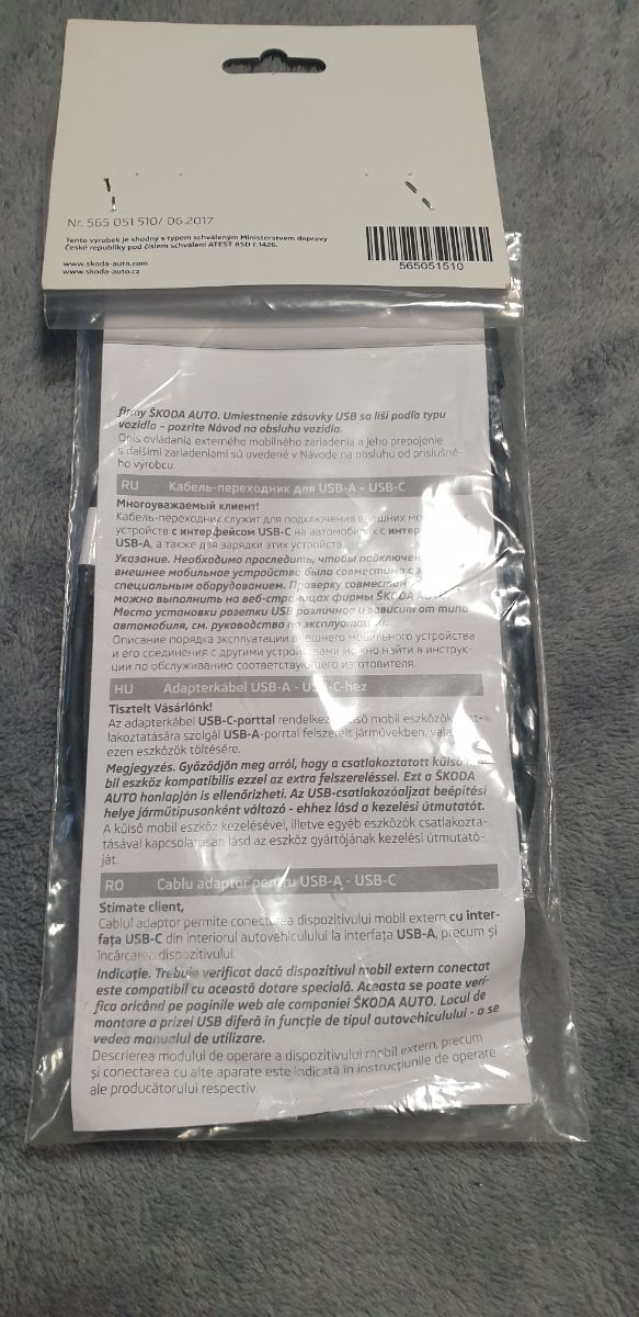 Cable cargador automovil tipo c