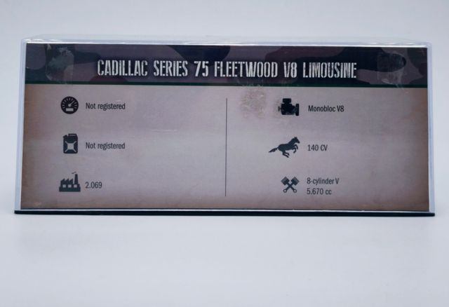 CADILLAC SERIE 75 FLEETGOOD V8 LIMOUSINE 1939 1/43