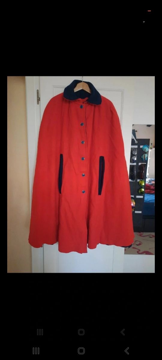 Chaqueta poncho 2 x 1 reversible