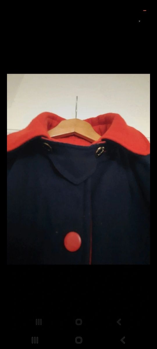 Chaqueta poncho 2 x 1 reversible