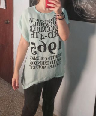 Camiseta ancha de espalda de malla.