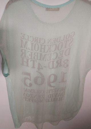 Camiseta ancha de espalda de malla.