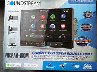 Carplay 10,6” 2-din pantalla abustable LCD