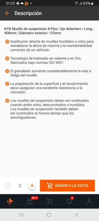Muelles suspensión