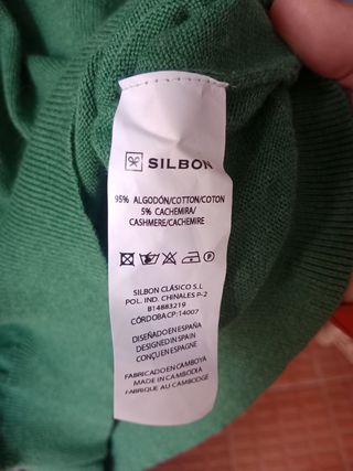 Jersey cuello pico Silbon talla S