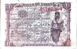 Billetes de pesetas Series N, H 1G