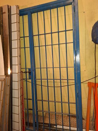 Puerta cancela hierro macizo con 2 hojas