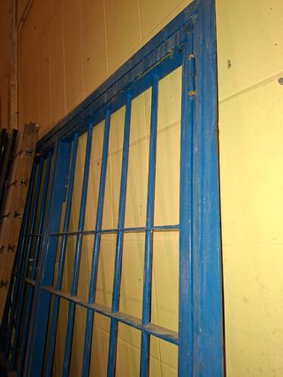 Puerta cancela hierro macizo con 2 hojas