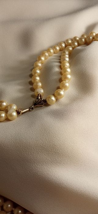 Collier perle vintage avorio