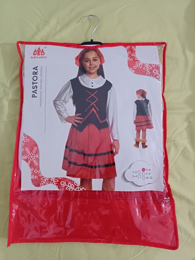 Vestido de pastora. 5-6 Años