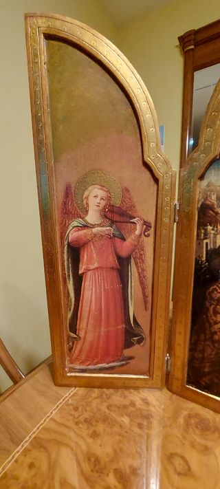 Cuadro tríptico religioso