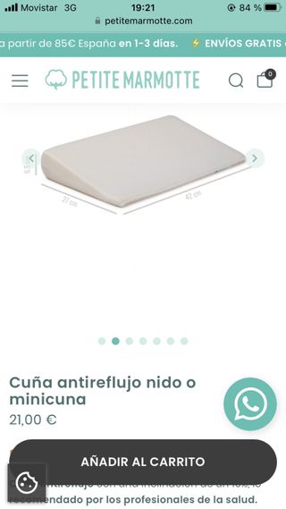 Cuna nido bebé petite marmotte funda blanca 