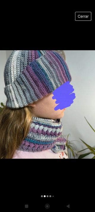 Conjunto gorro y bufanda. Nuevo