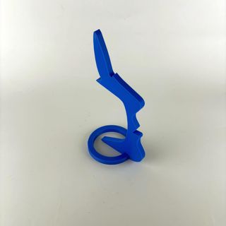 Portaocchiali a Forma di Faccia Minimalista Blu