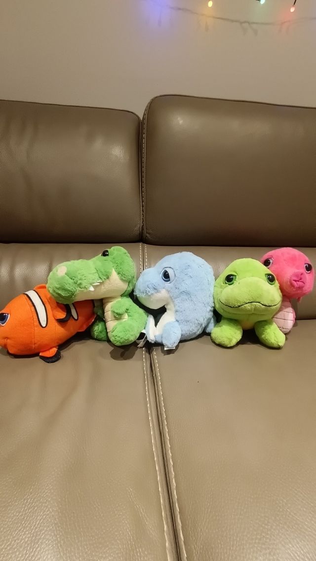 Set 5 peluche pupazzi Oceanbuddies