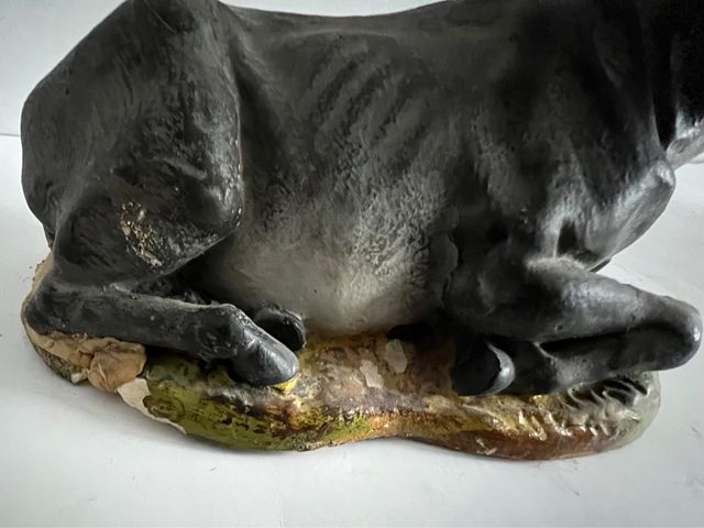 Figuras belén antiguas artesanía Buey y mula