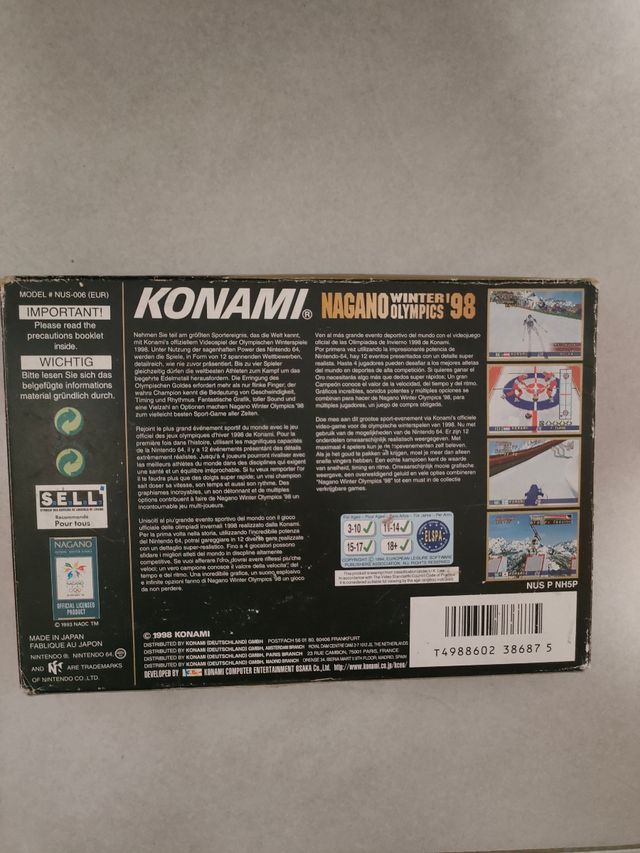 Nagano Winter Olympuc 98 Nintendo 64