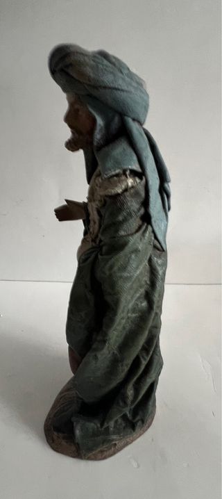 Figura belén antigua artesanía Serrano faisan