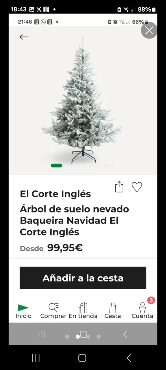 ARBOL NAVIDAD 140 CM. + FUNDA.