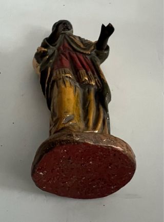 Figura belén antigua artesanía Ortigas paje