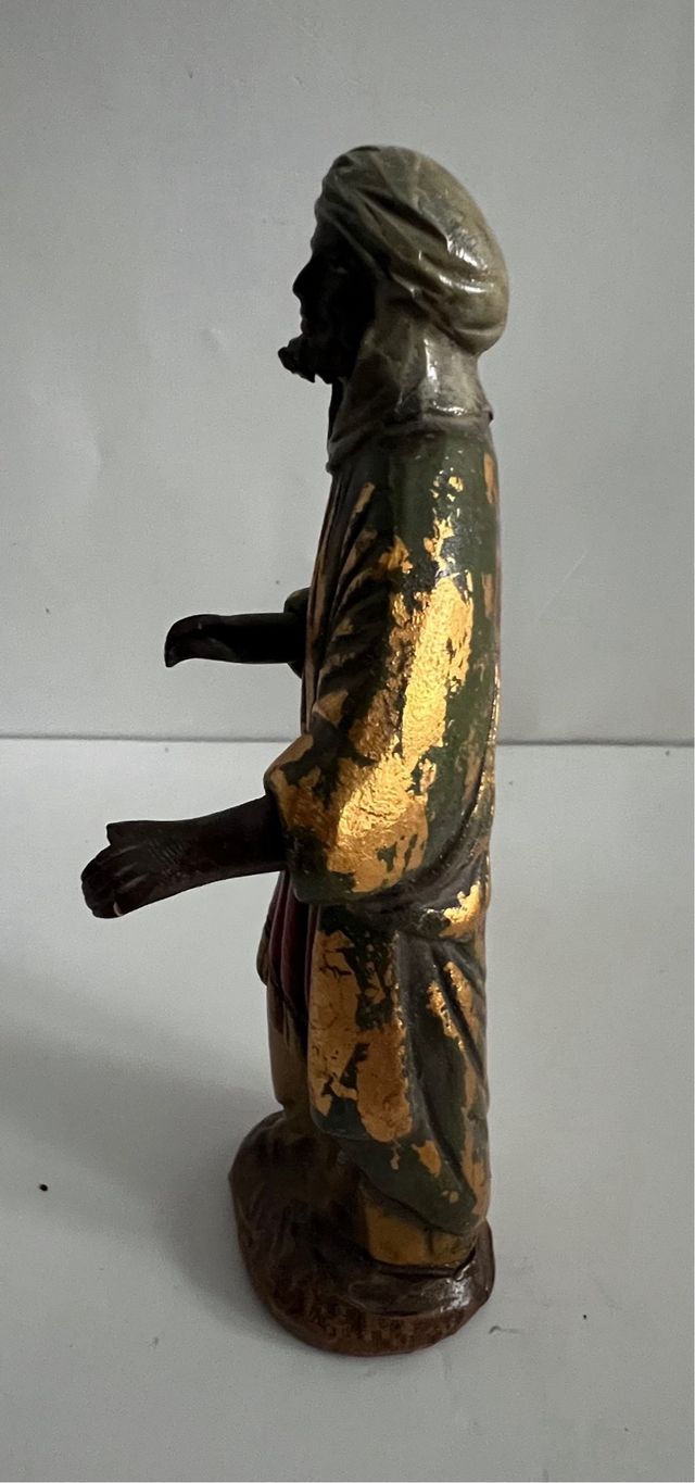 Figura belén antigua artesanía Ortigas paje