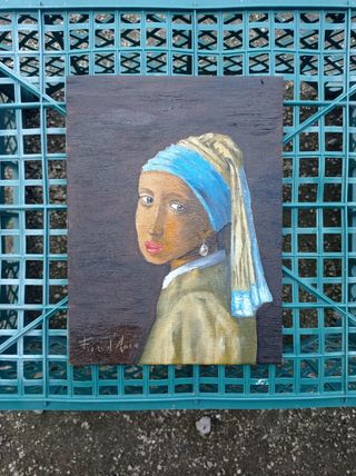 Dipinto olio su tela Fiore d'Amore 