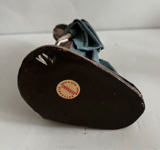 Figura belén antigua artesanía Serrano lavandera