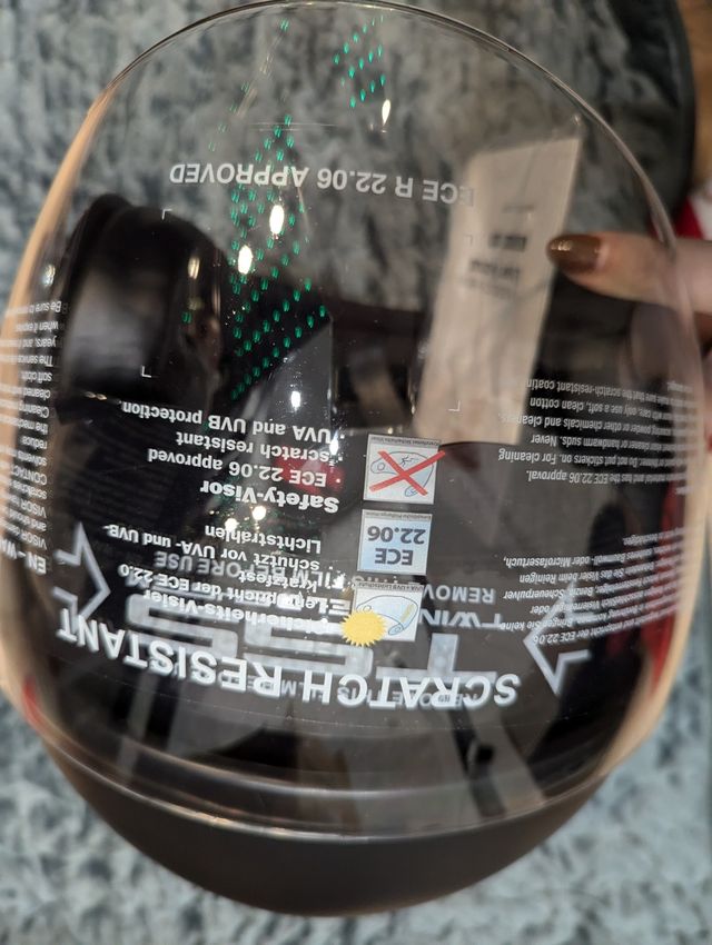 Casco jet ligero con doble visor, nuevo