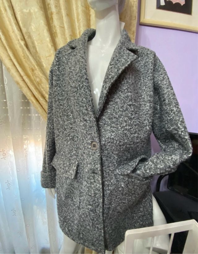 Abrigo gris XL mujer