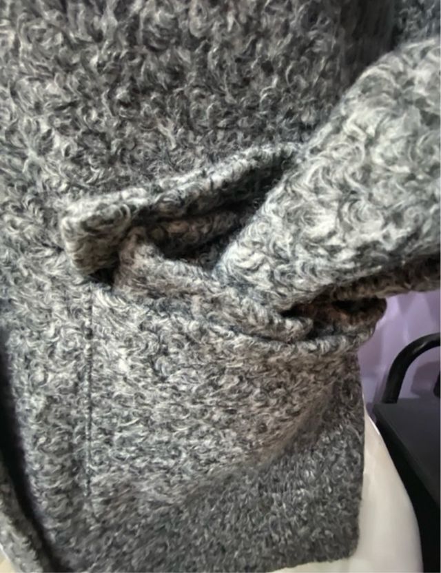 Abrigo gris XL mujer