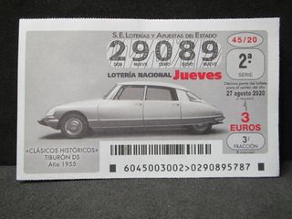 CITROËN DS LOTERIA NACIONAL 45/20