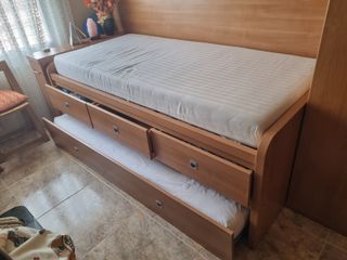 CAMA NIDO CON CAJONES Y ESTANTERIA