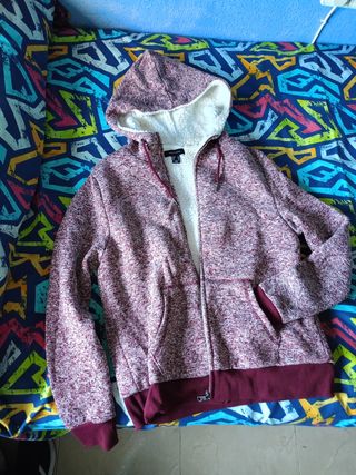 Chaqueta granate forro lana