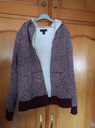 Chaqueta granate forro lana