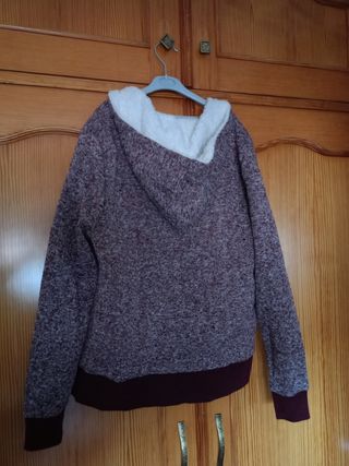Chaqueta granate forro lana