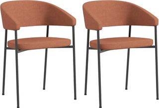 Set 2 Sedie da Cucina con Bracciolo e Schienale Mo