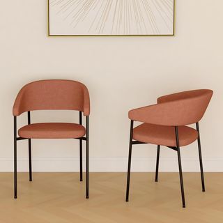 Set 2 Sedie da Cucina con Bracciolo e Schienale Mo