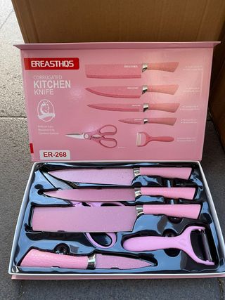 Set di coltelli rosa 6 pezzi