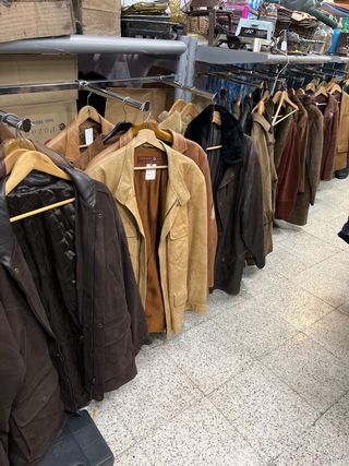 Cazadora cuero hombre