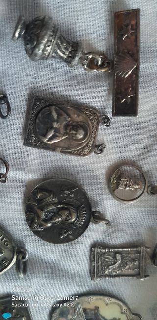 Medallas religiosas antiguas plata