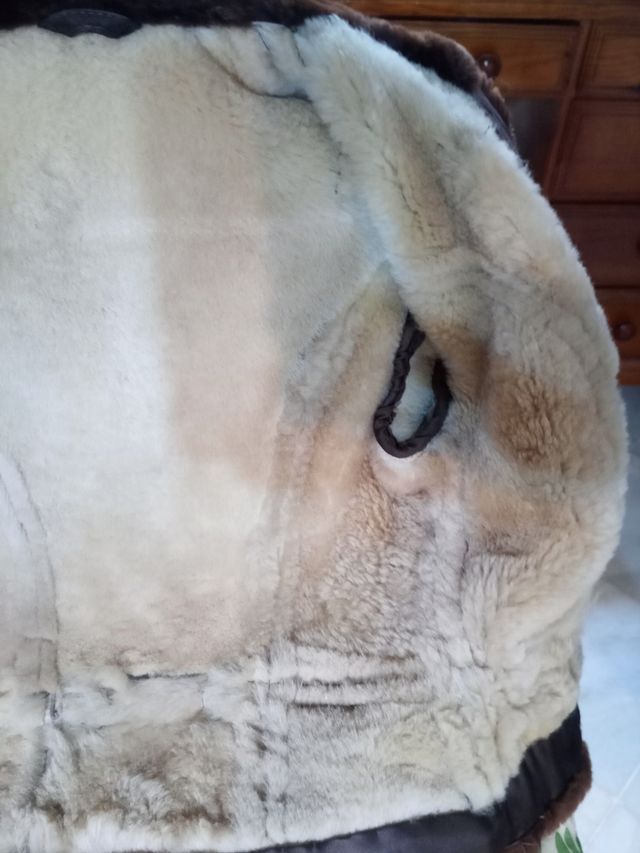 Chaqueta a la cintura marrón piel