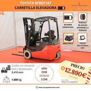 CARRETILLA ELEVADORA ELECTRICA TOYOTA 1600 KG
